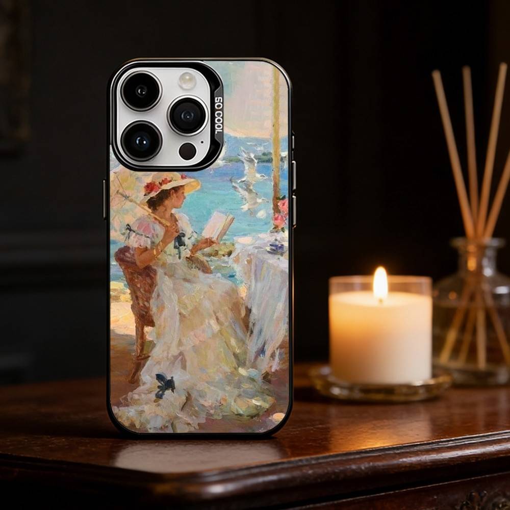 Renaissance art Painting Phone Case For iPhone 17,16,15,14,13,12,11,Pro Max,Plus Candy Silver Cover
