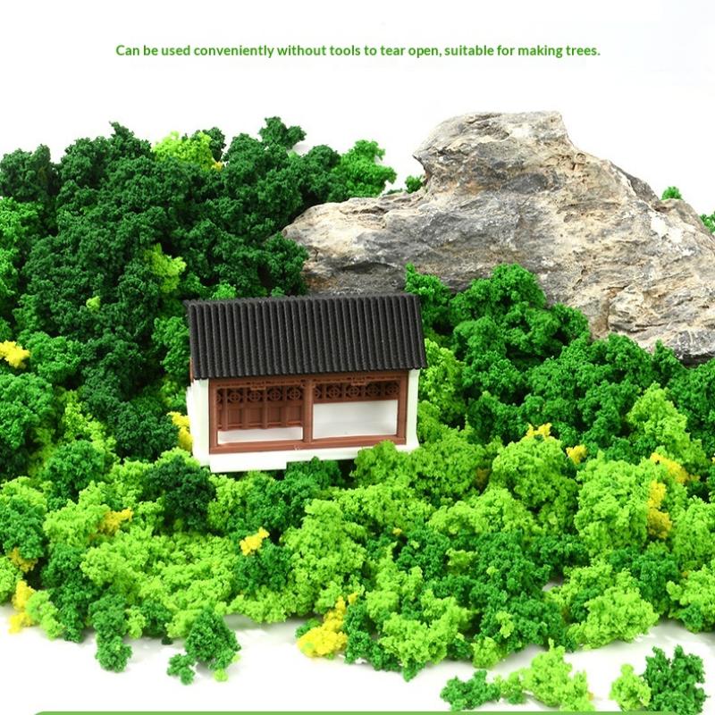 Diorama-Herstellung Schwamm Baum Pulver Busch Strauch Material für Modellbahn Sandtisch Landschaft Zubehör