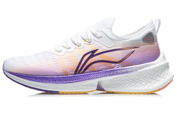 Li Ning Feidian Discovery Dopamine Dressing Низкие Беговые Кроссовки Женские Бело-Фиолетовые ARMR006-3 36