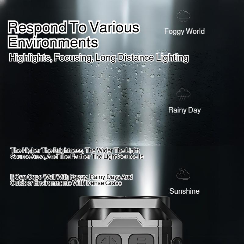 Outdoor multifunctional work light rotating warning light strong light flashlight