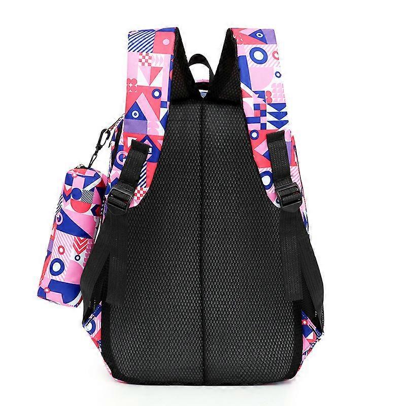 Men's and Women's Backpacks, Student Backpacks, High School Students' Printed Leisure Backpacks, Lightweight Three Piece Travel Backpacks