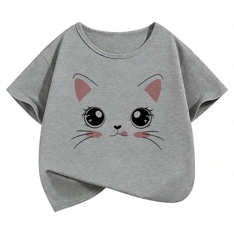 2026 Funny Cat Meme Funny T Shirts Short Sleeve Kids Children's T-shirt Boys Girls Summer Spring Casual Top Tee Shirt