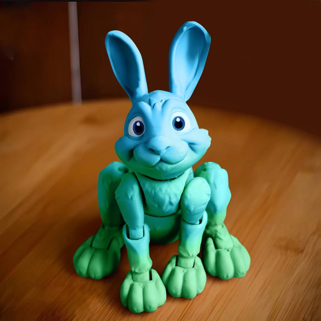 3D Printed Solid Color Toy Model Ornament Toy Cute Movable Model