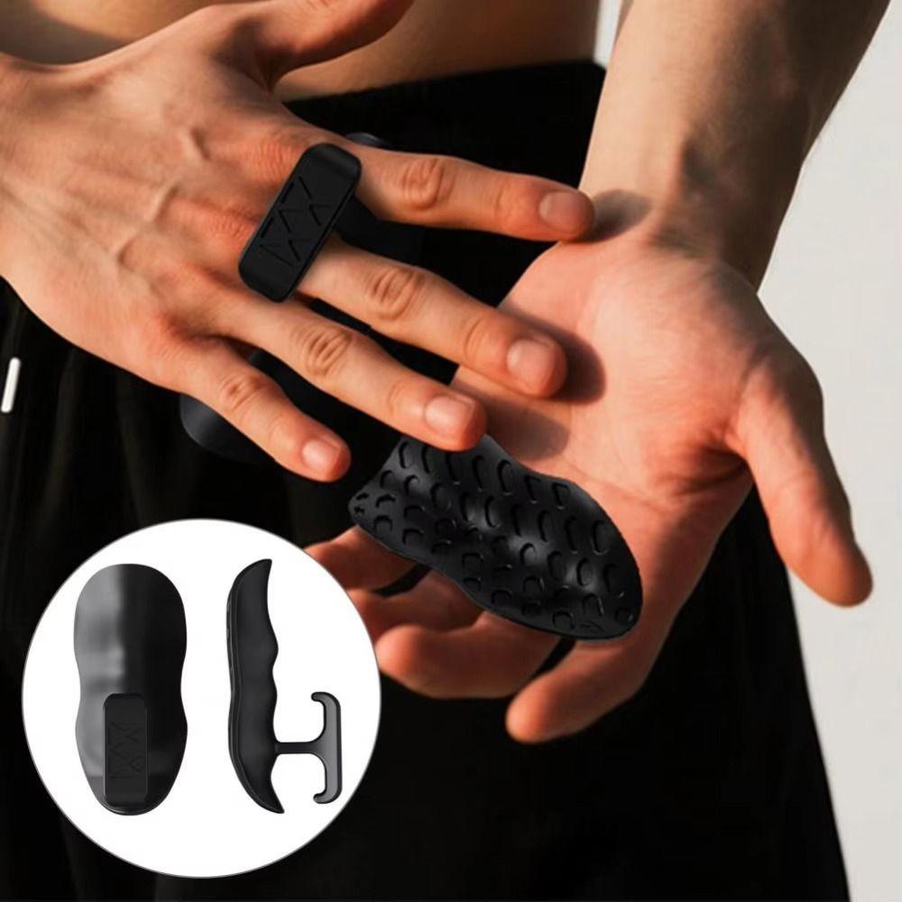 1 Pair Anti-slip Workout Gym Gloves Ergonomic Silicone Palm Grips Weight Lifting Grips  Build Muscle