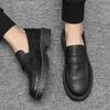 Sommer atmungsaktive Slipper Herren Britische Business Casual Lederschuhe Ein Pedal Lazy Beanie Schuhe Schwarz Anzug Lederschuhe