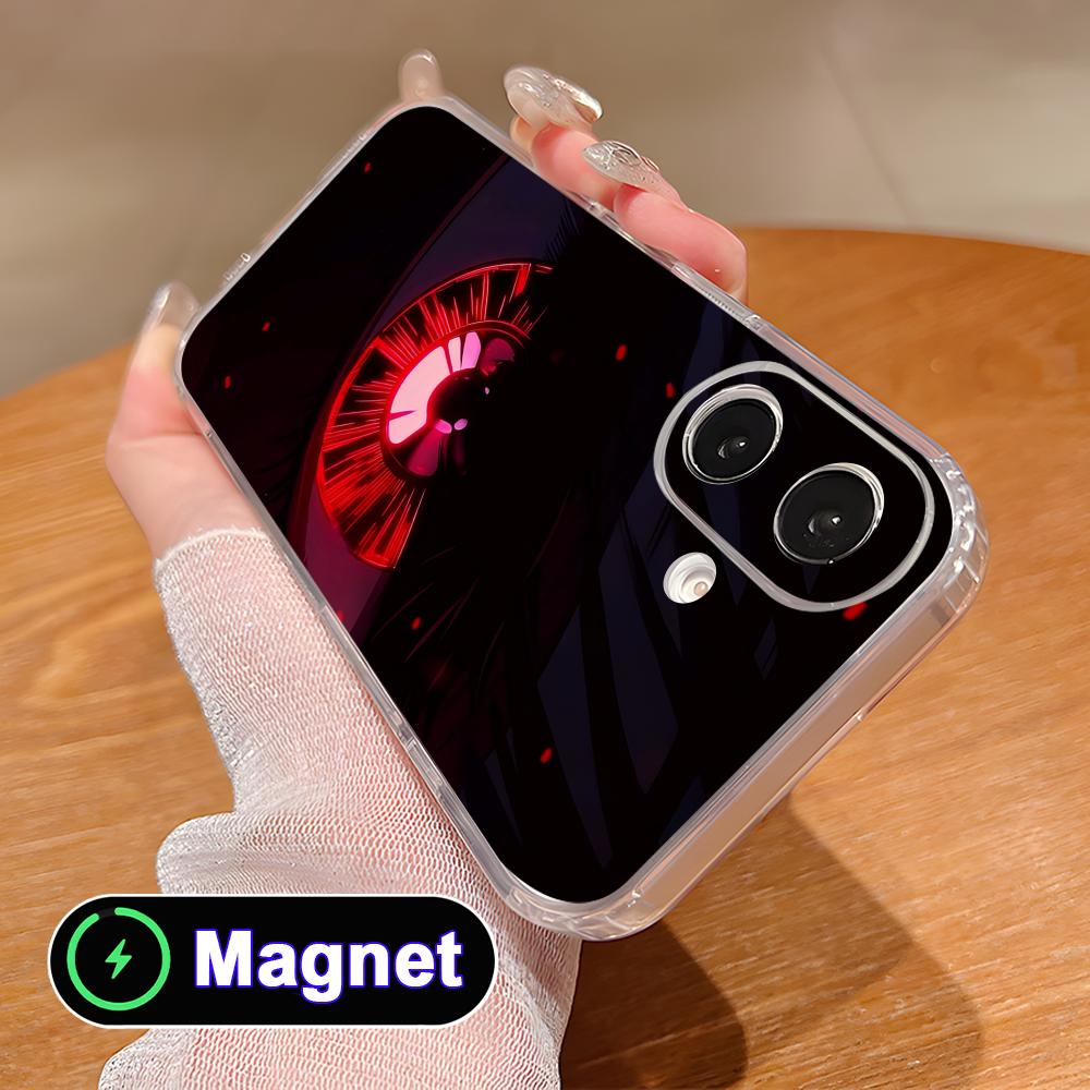 Anime Eyes Phone Case for iPhone 17 16 15 14 13 12 11 Air Pro Max Plus Mini Soft TPU Clear Magsafe Cover