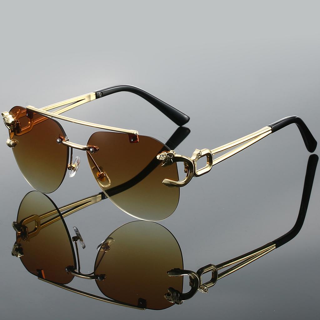 New In Pilot Decor Sunglasses Women's Trendy Vintage Driving Anti UV Shades Fashion Luxury Brand Designer Sun Glasses