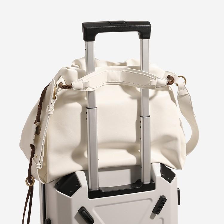 Celebrity-style drawstring tote bag, shoulder handbag, trash bag, women's crossbody large-capacity commuter hobo bag