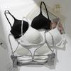 Women's Front Closure Push Up Bra Cross U Shaped Halter Neck Strapless Design Sexy Backless Comfortable Seamless Wireless Beauty Back