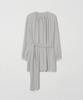 Meojiaenminggeul Halo Neck Shirring Belt Chiffon Blouse (Mint Gray)