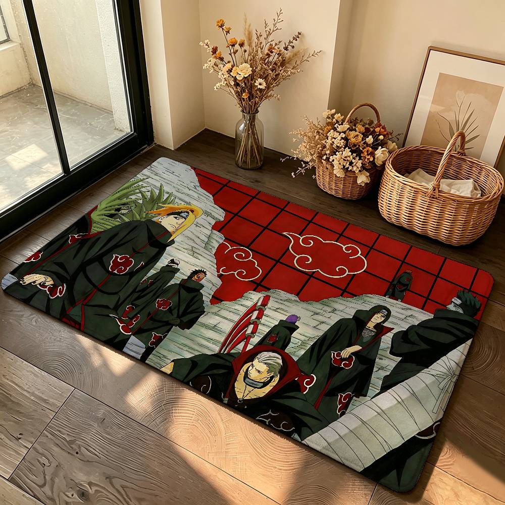 Anime N-Naruto-S Carpet Bathroom Anti-slip Mat Door Mat Home Decoration Mat Entrance Door Mat Scratch-resistant Door Mat