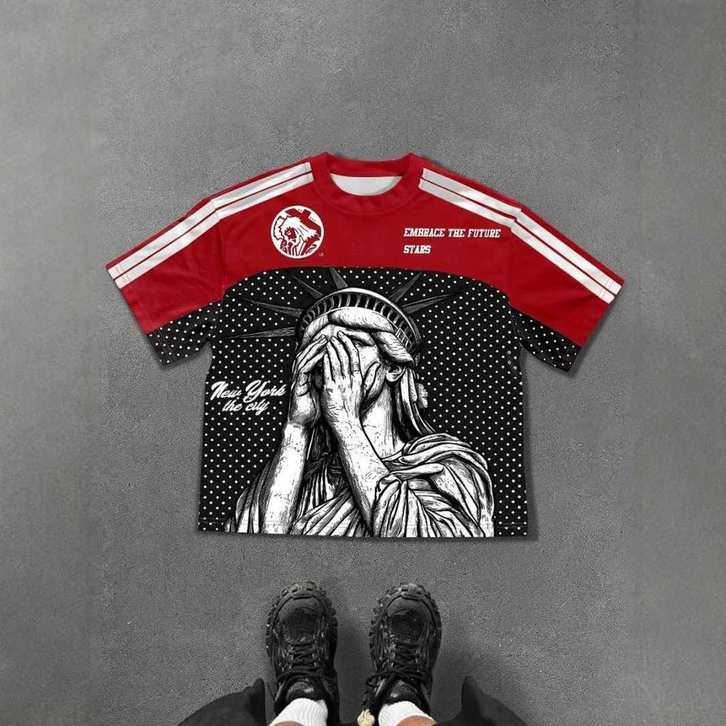FlowStreet Summer New Sporty, Casual and Fashionable Outdoor 3D Digital Printed Soft Comfortable and Breathable Men's T-shirt