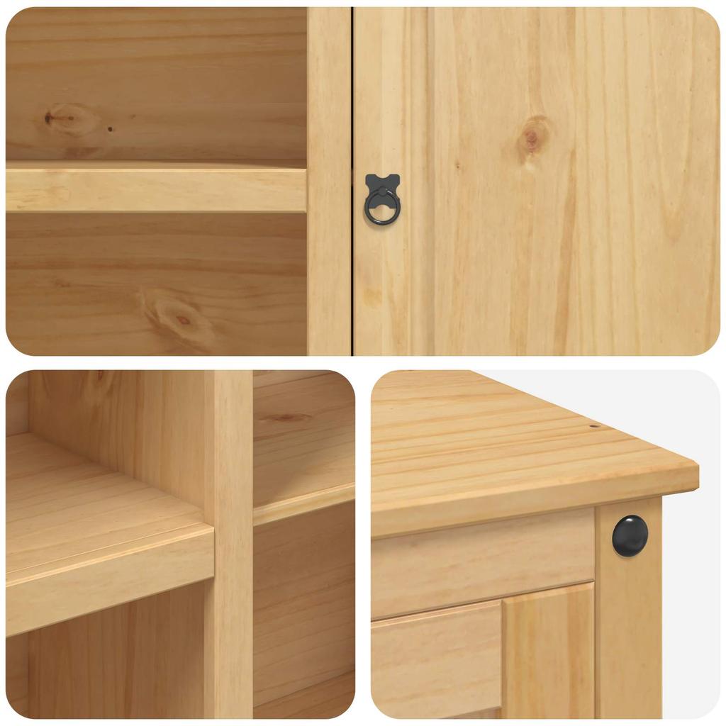 Kitchen Trolley 2 pcs Honey Wax Finish 112 x 77 x 91.5 cm Solid Pine
