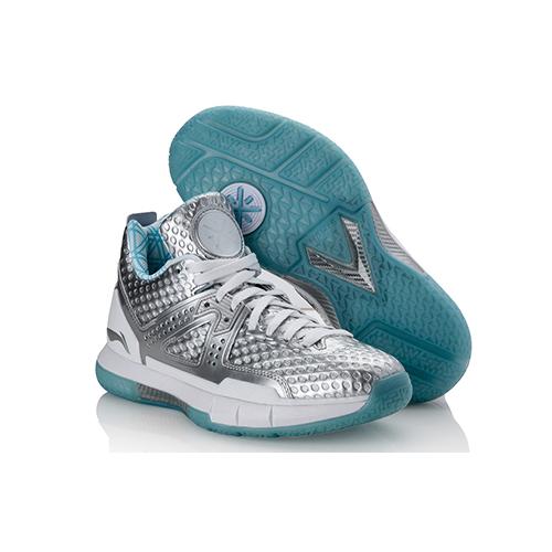 Li Ning WOW 5 Way Of Wade 5 Comfortable Non slip Lightweight Low top Basketball Shoes Men's Silver White ABAL047-35