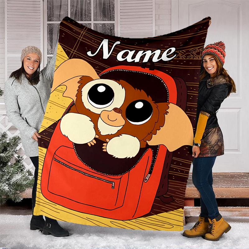 Personalized Custom Name Blanket - Gremlins Print Design,Blanket for Sofa,Bed,Travel,Camping - Soft and Warm, Great Gift