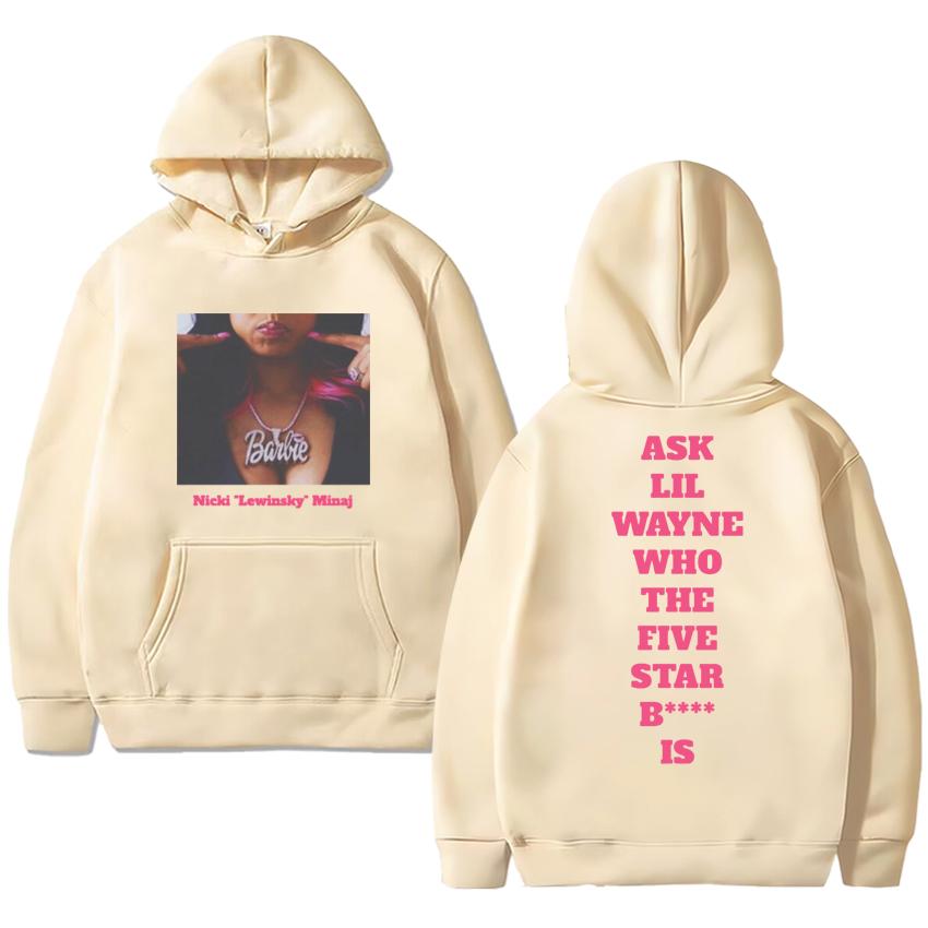 Rapper Nicki Minaj hip hop Album streetwear Men women harajuku fashion Y2k Hoodie Unisex Fleece Long sleeve pullovers Sweatshirt