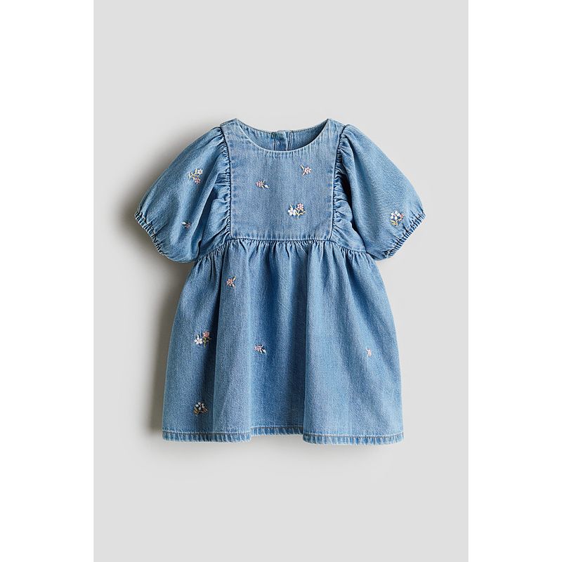 

HM Fall 2025 New Arrival Children s Clothing Baby Girl Embroider Design Denim Dress 1282631