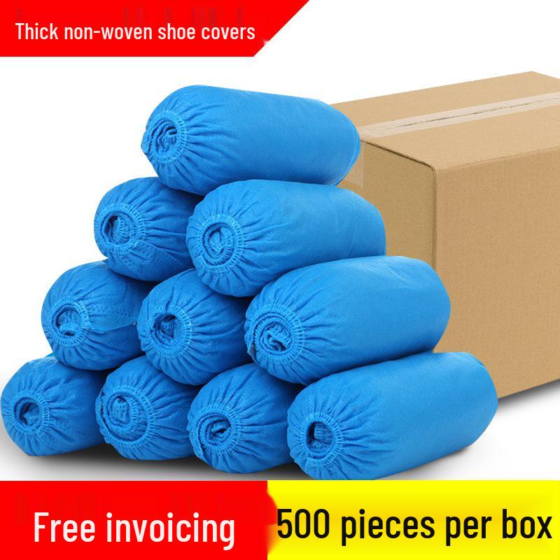 Extra Thick, Wear-Resistant, Anti-Slip Non-Woven Shoe Covers for Home, Students & Adults