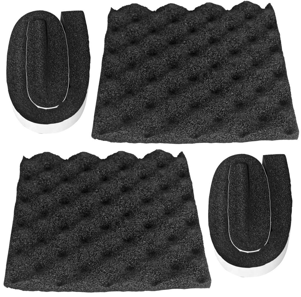 MSLANE Speaker Back Sound Absorbing Material (200mm Wide x 20mm Thick x 200mm Long) and Soundproofing Tape (20mm Wide x 25mm Thick x 600mm Long), Set