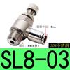 304 Pneumatic Fitting SL6-M5 1/8"-6mm Throttle Valve Pressure Reduce Control Regulating SL10-02 SL6-01 SL8-01 SL6-02