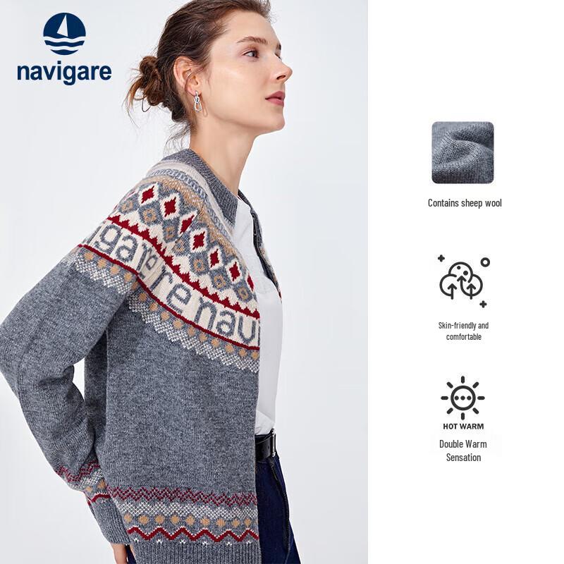 

Navigare Women s Retro Knitted Cardigan XL
