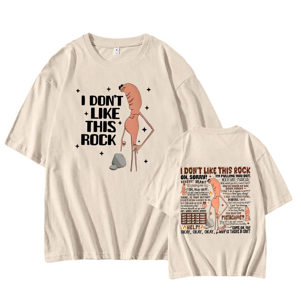 Ich mag diese Rock T-Shirts nicht Lustiges Marcus der Wurm Meme T-Shirt Herren Damen Mode High Street Hohe Qualität Baumwoll T-Shirts
