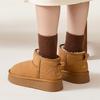 Suede Snow Boots Winter Thick-soled Non-slip Home Thick Plush Thermal Bag and Cotton Shoes