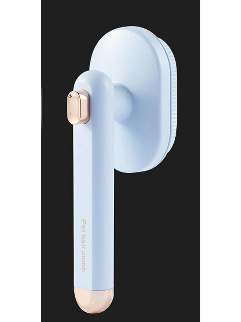 Rotating Needle Pet Comb for Dogs and Cats - Removes Loose Hair, Knots, and Provides Easy Grooming with One-Button Hair Removal.