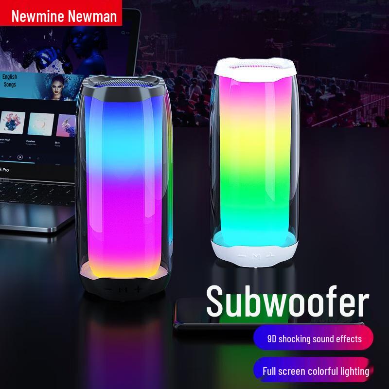 Newman BT56Plus Wireless Bluetooth Speaker with Colorful Lights CN Plug (adapter Included)