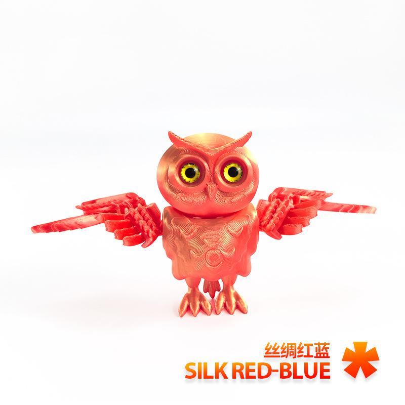 3D Printed Mini Cute Cat Figure Multi-joint Movable with Glittering Eyes for Room Decoration Accessories Kids Gift