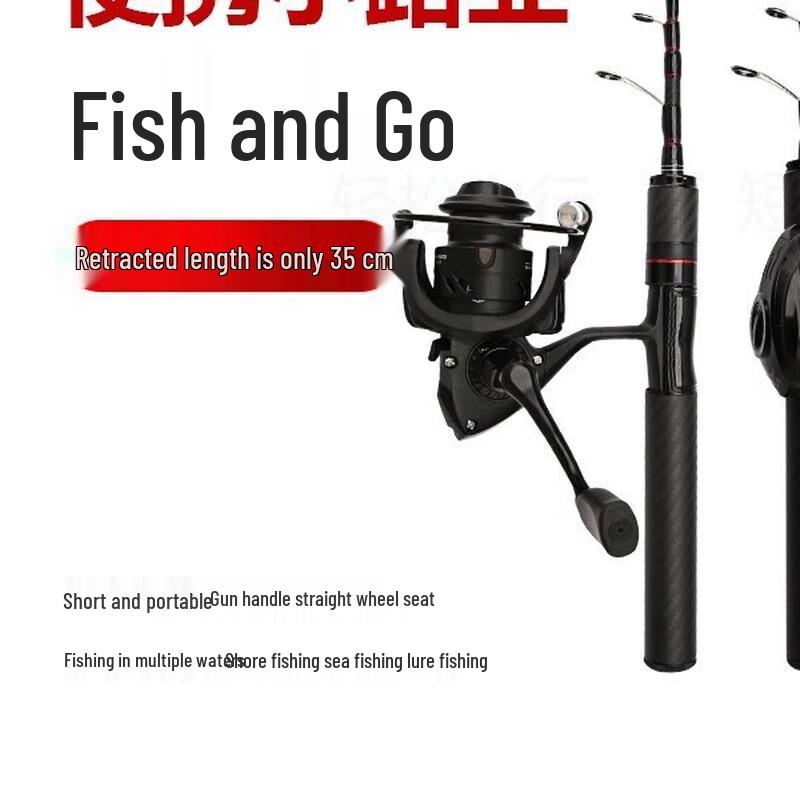 Портативный телескопический спиннинг Oeny и набор катушек 1.5m