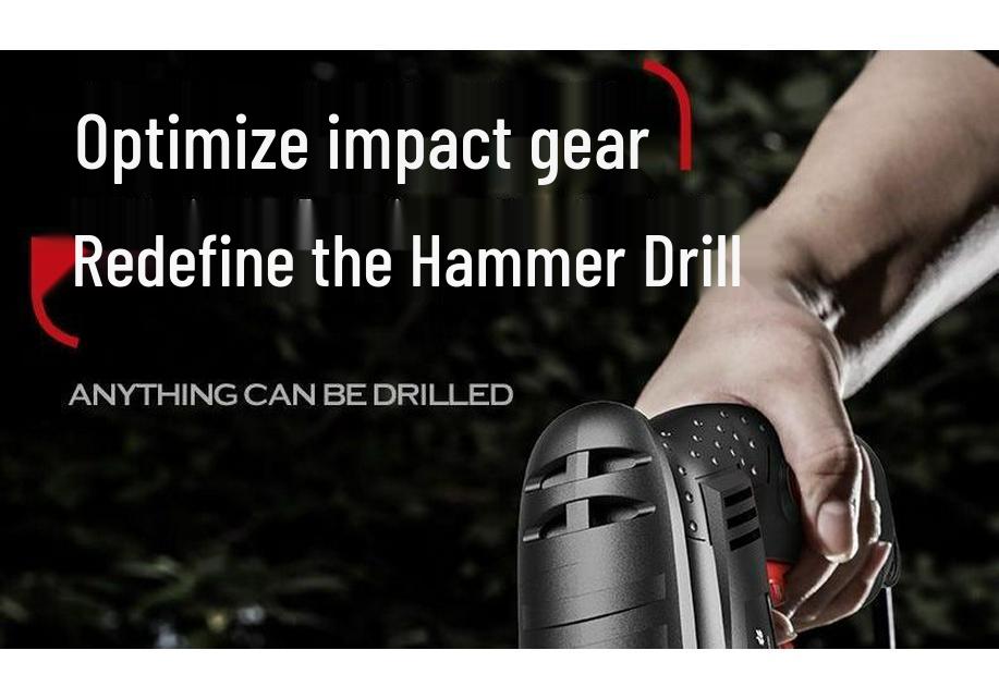 220V Multifunctional Electric Hammer Drill: High-Power Impact, Pistol Drill & Screwdriver for Wall Drilling