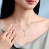 Tichiya S925 Sterling Silver Starburst Tassel Necklace - Women's Luxury Fashion Clavicle Chain
