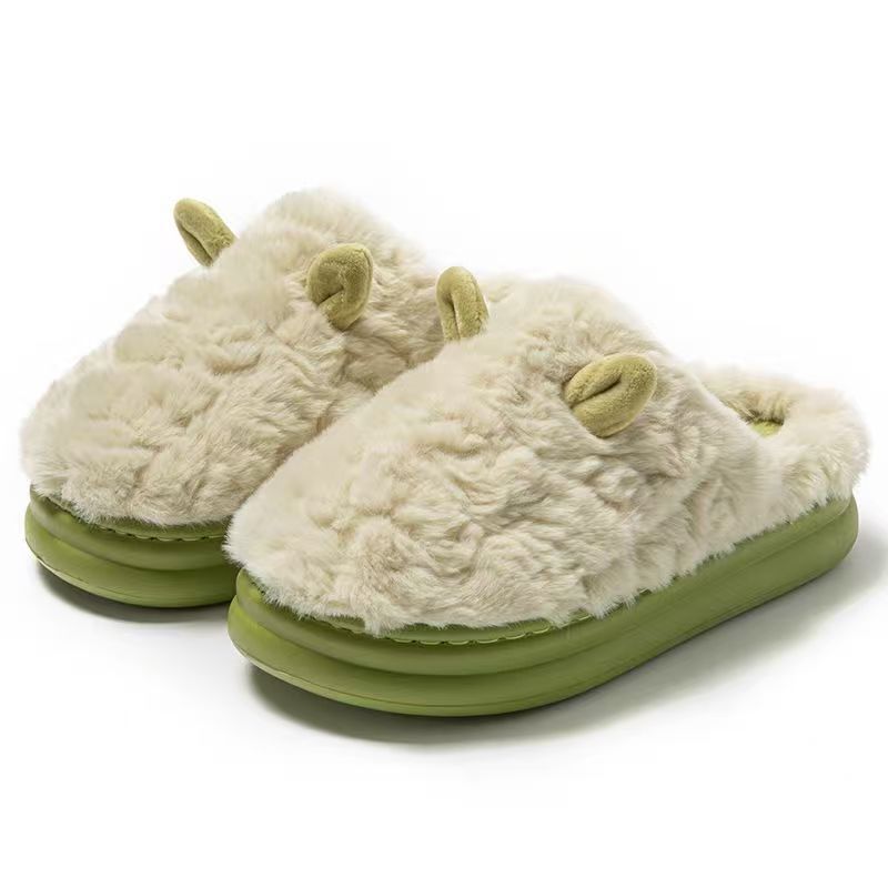 Bawełniane kapcie jesienno-zimowe termiczna torba i 2025 nowe domowe halowe grube podeszwy pluszowe kapcie bawełniane dla par