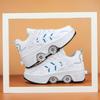 34-43 Unisex Paten Büyük Beden Ayakkabılar Mikrofiber Dört Tekerlekli Paten Ayakkabıları Çocuk Paten Spor Ayakkabıları