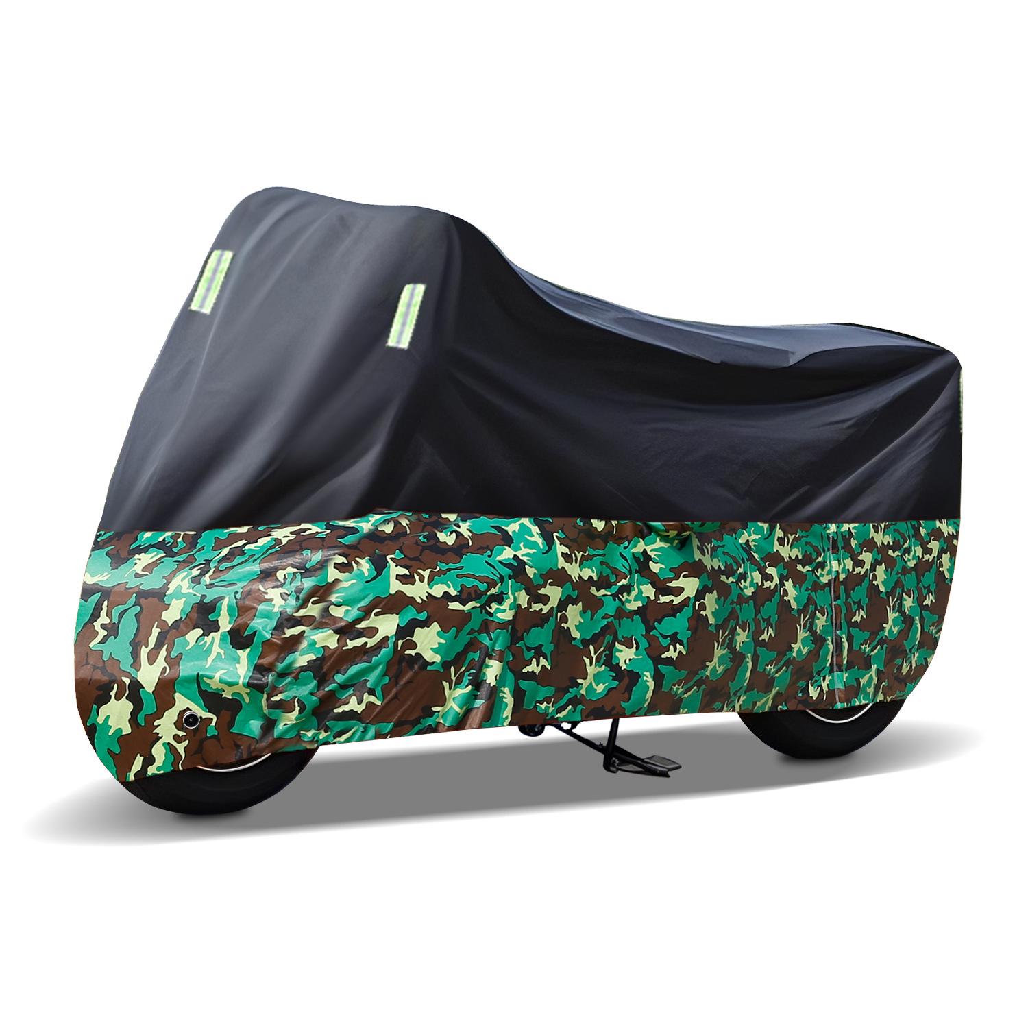 Motorcycle Cover: Rainproof, Sun-Protected, Dustproof, 210D Silver-Coated Oxford Cloth Fleece Waterproof M