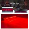 10" LED Trailer Brake Lights Bar Strip Aluminum Alloy Base Red Stop Turn Identification Side Marker Tail Lights Assembly For Truck Marine Boats, 15