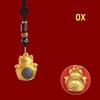 Brass Zodiac Fortune Cat Spinner Keychain Ornament