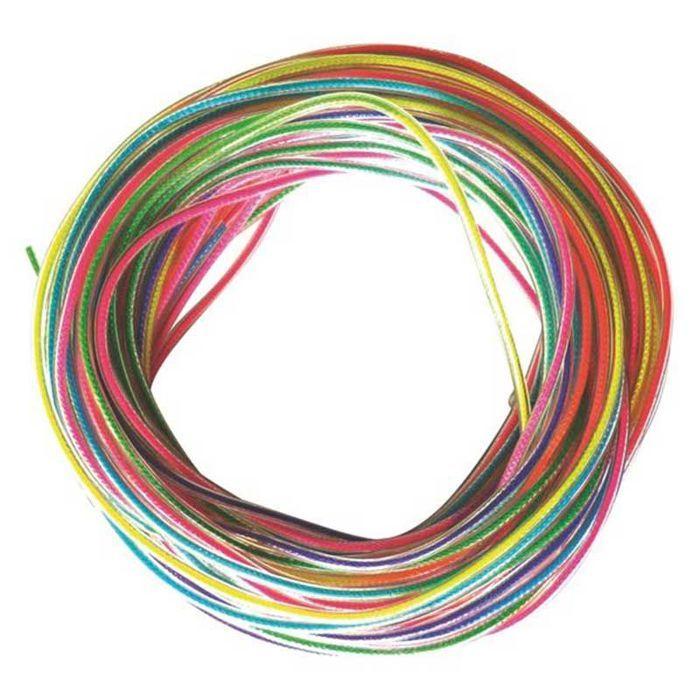 Fils de Scoubidous Fluo - Set de 12 fils de scoubidous fluo pour activités manuelles enfants