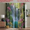 2D Flat Photography Backdrop Popular Background Cloth Garden Waterfall Scene 100% Polyester Party Decorations for Holiday