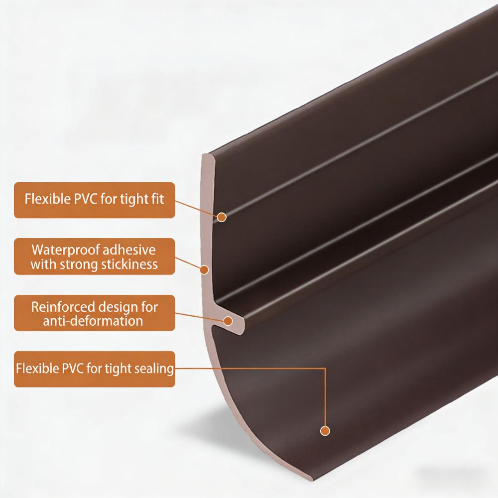 1pc Noise Reduction Door Draft Stopper Insect Prevention Self-adhesive Weather Stripping Home Door Bottom Sealing Strip