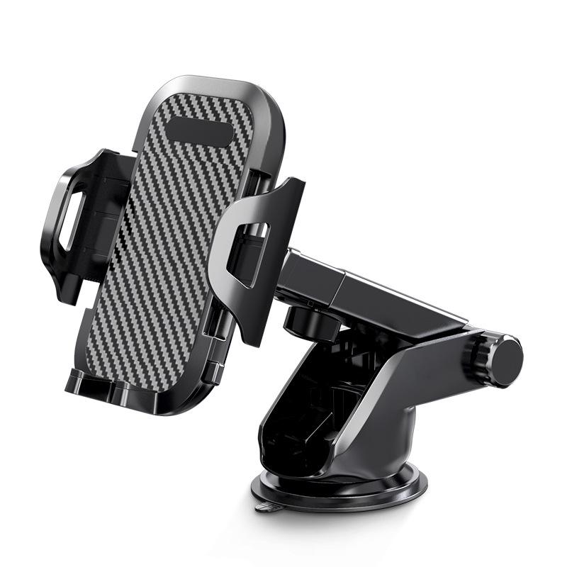 Carbon Fiber Car Phone Holder with Suction Cup & Air Vent Mount for Navigation