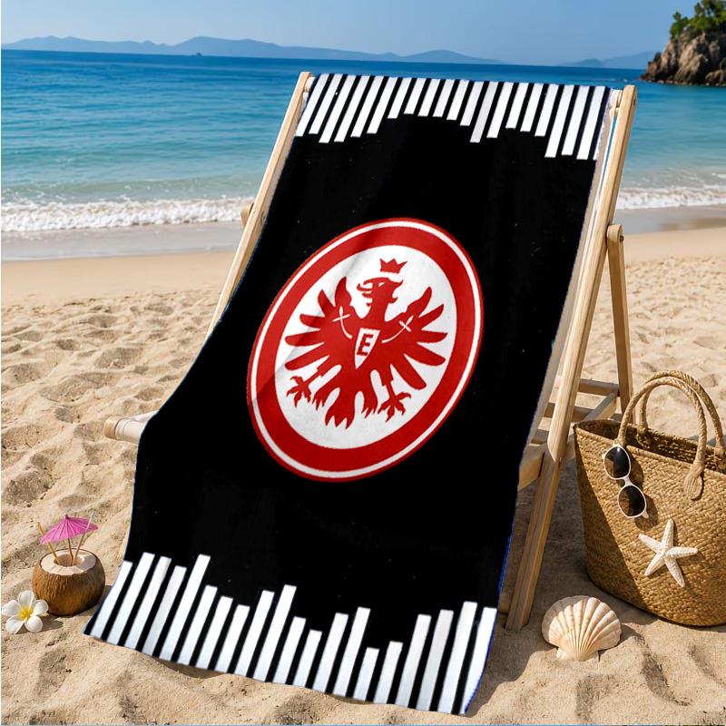 Eintracht Frankfurt Crest Beach Towel, Quick-drying, Easy To Care For, Suitable for Both Fitness and Beach Vacations,Sports Essential