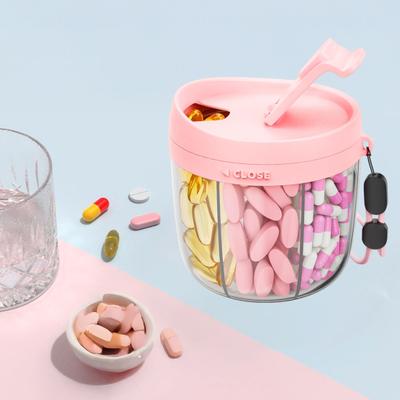 Yousheng Pill Dispenser with 7 Compartments Anti-Mix Design Easy Access Pill Bottle Organizer Travel BPA-Free Pill Container
