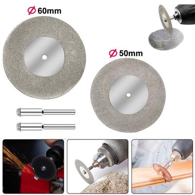 Silver Grinding Disc 2pcs 40/50/60mm Diamond Metal Hardness