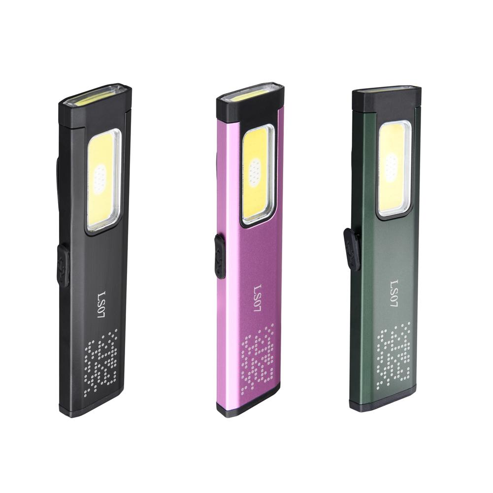 LED Keychain Flashlight Portable Mini Torch Light Pocket Lantern Type-C Rechargeable with Cap Clip Flood Work Light With Magnet