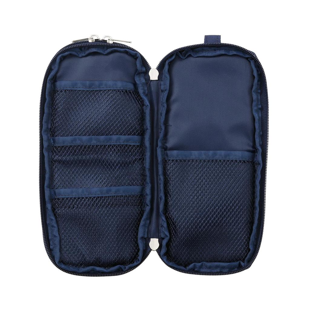 M-Plan CUBIX Double Round Zip Pen Case, Navy, 106211-08-180