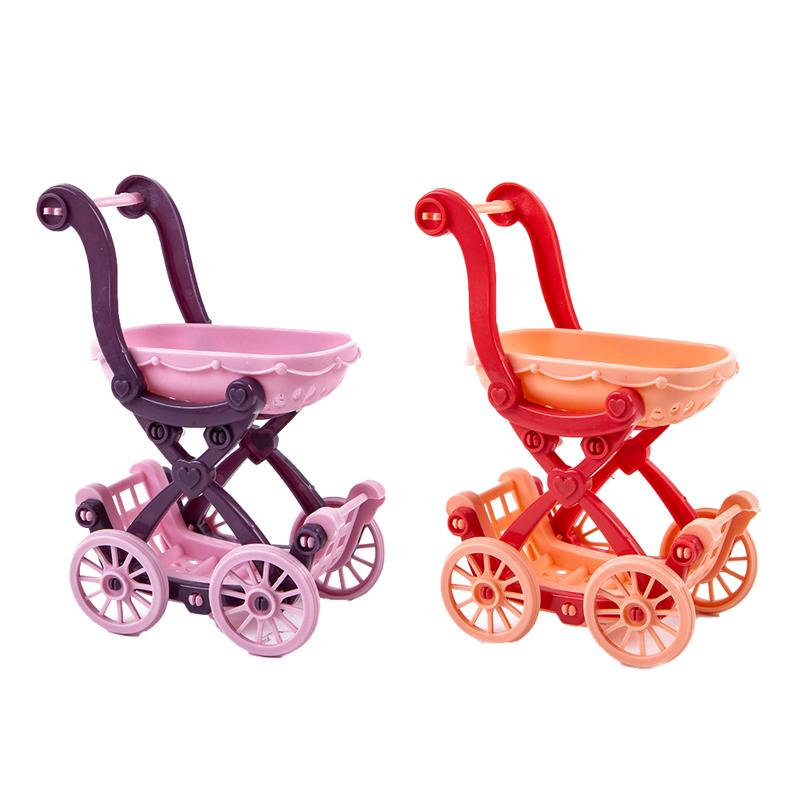Dollhouse Furniture Accessories Girl Play House Toys Shopping Cart DIY Gift