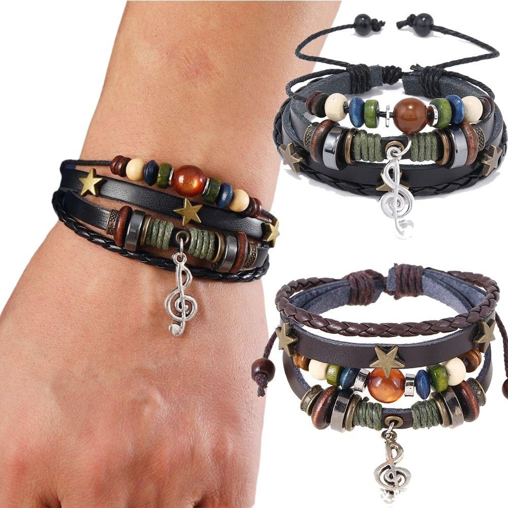 Musical Note Beaded Bracelet Handmade Fairy Grunge Bracelet Fairy Core Accessories Men Jewelry