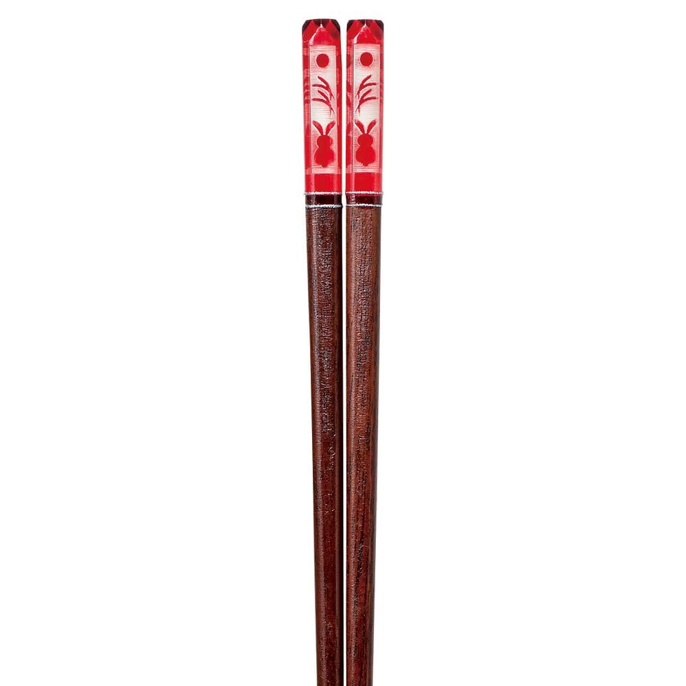 Chopsticks Set of Acrylic Resin and Natural Made in Japan J-kitchens 5, Material Wood, PID5280,